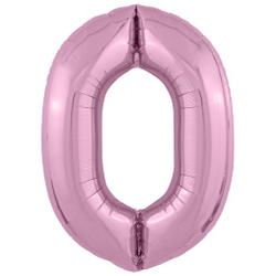 Фольгированная цифра, цвет Фламинго 102 см