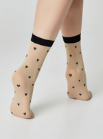 CONTE FANTASY Сияющие носки с объемными рисунками «Hearts»