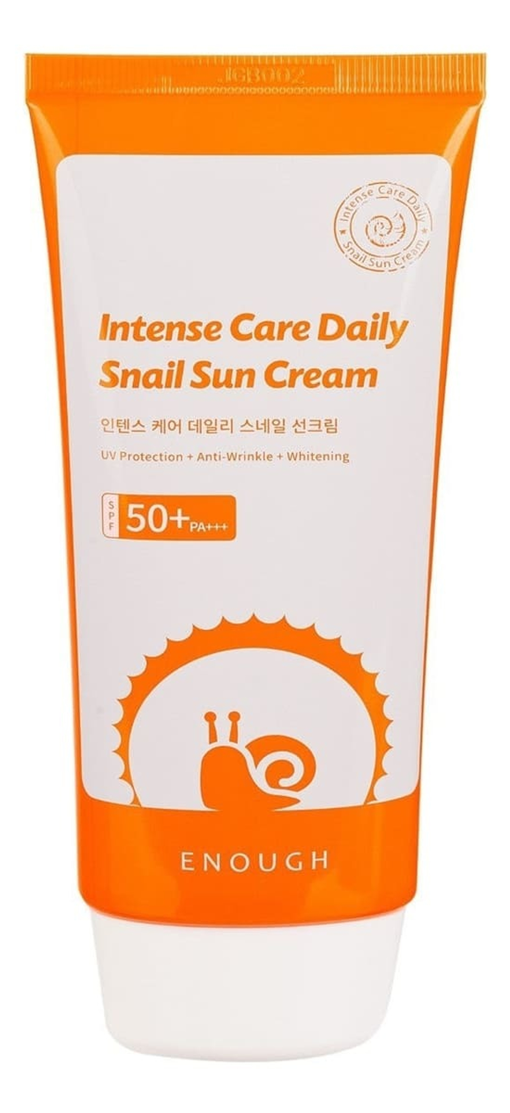 Крем для лица Enough Intense Care Daily Snail Sun Cream SPF50+ PA+++ увлажняющий солнцезащитный с экстрактом улитки 70 мл