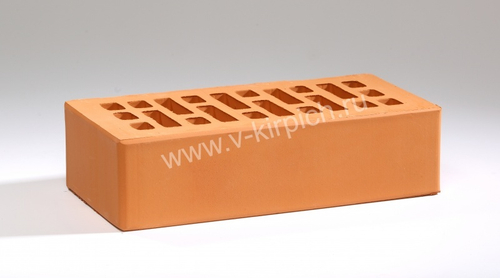 Кирпич лицевой Воротынский одинарный персиковый, гладкий