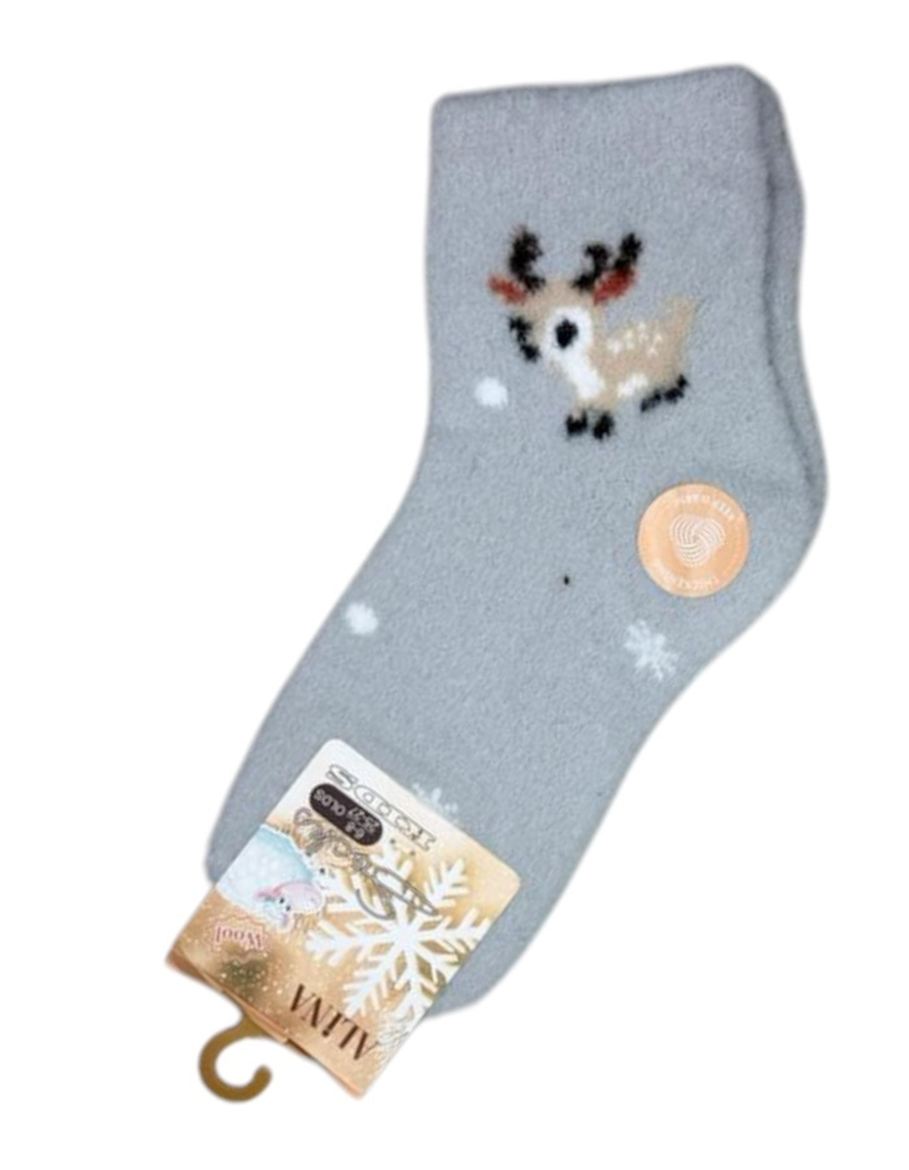 Детские носки "пушистые" из шерсти - набор 30 пар