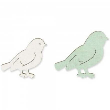 Декоративный элемент "Птица", дерево, 4,5 х 3/5,5 х 3,5 см