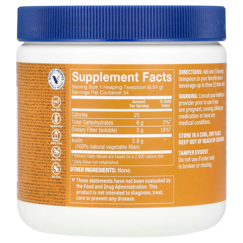 The Vitamin Shoppe, Miracle Fiber, клетчатка без добавок, 223,5 г (7,9 унции)