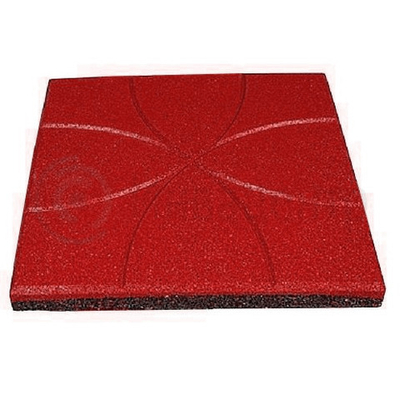 Резиновая плитка "Лотос" 35х35х2 см Красная