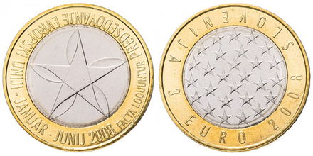 Словения 3 евро, 2008 Председательство Словении в Евросоюзе