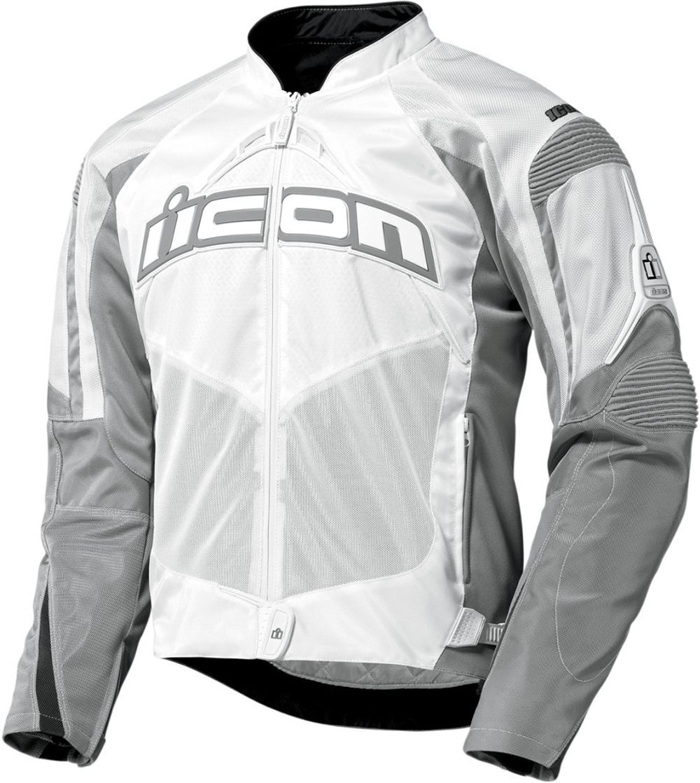 Мотокуртка - ICON CONTRA (текстиль, белая)