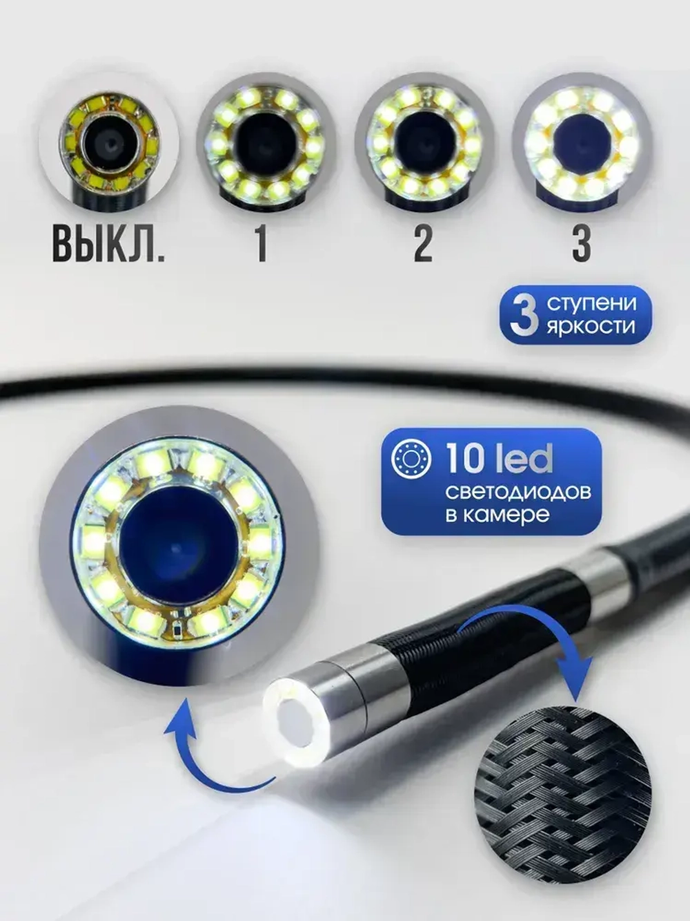 Эндоскоп/180 градусов/8.5мм с ЖК -ДИСПЛЕЕМ/ручной эндоскоп с дисплеем/экраном автомобильный