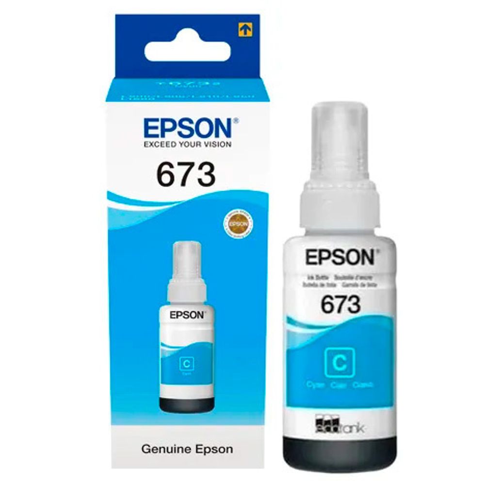 Контейнер EPSON T6732 с голубыми чернилами для L800