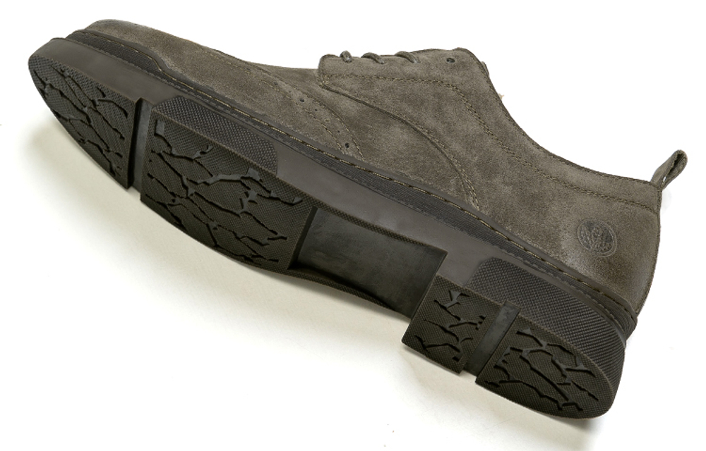 LEAVELAND Casual Leather Shoes Men"s Low top Khaki/Gray