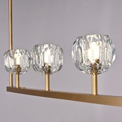Люстра Rh Boule De Cristal Linear Chandelier 5 Bronze By Imperiumloft