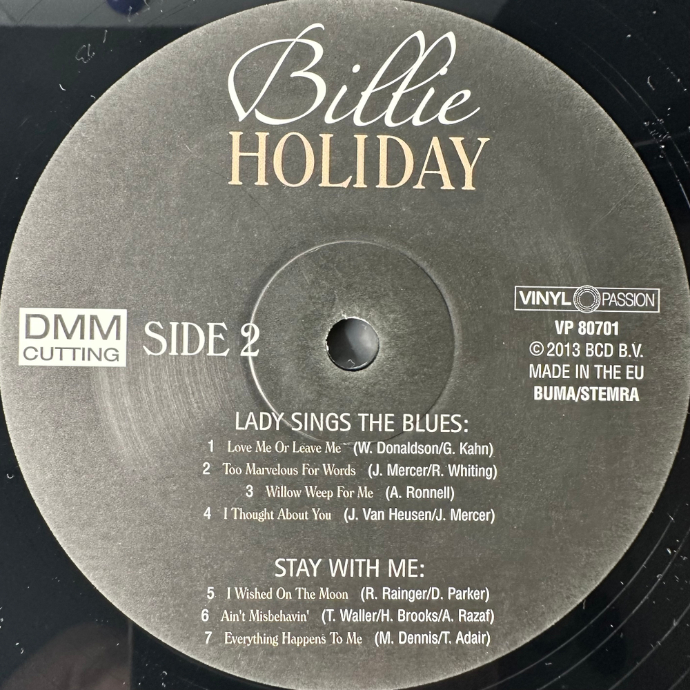 Billie Holiday ‎– Billie Holiday 2LP (Европа 2013г.)