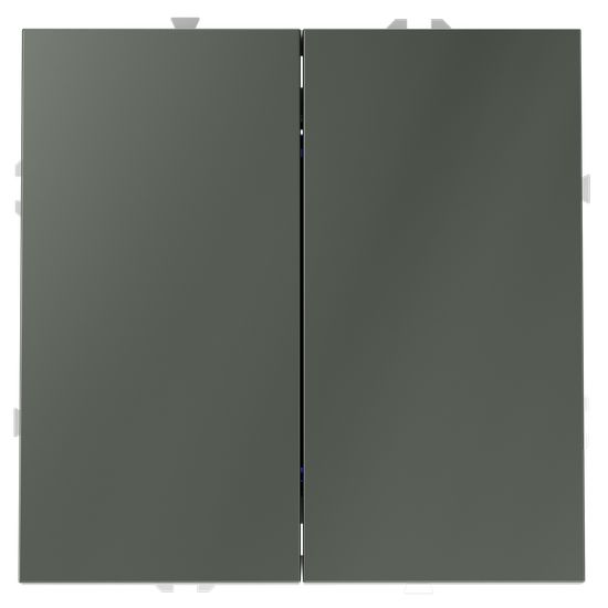 Перекрестный переключатель встраиваемый VOLTUM S70 двухклавишный 10А, (титан)