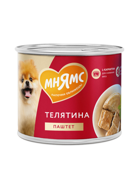 Влажный корм Мнямс На каждый день Паштет из телятины для собак «ФИТНЕС» 200 г