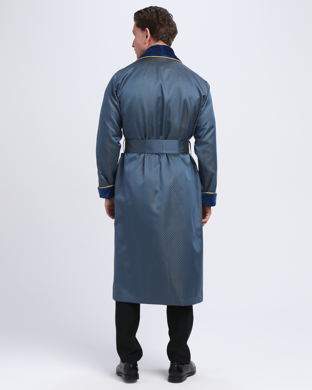 Халат жаккардовый со стеганными бортами