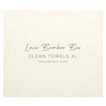Clean Skin Club, Luxe Bamboo Box, чистые полотенца, размер XL, контейнер с крышкой, 50 шт.