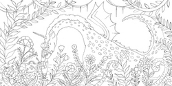 Romantic country the third tale. Coloring book