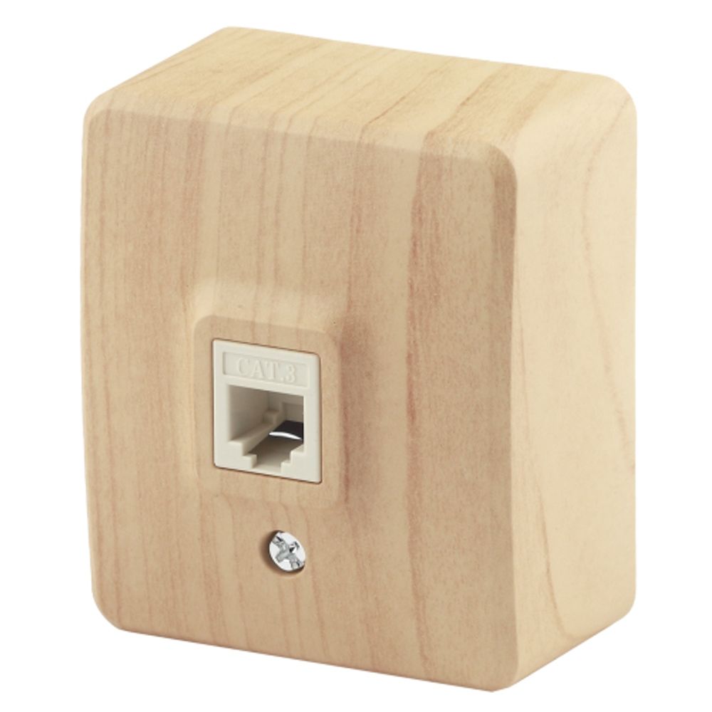 Розетка ЭРА Эксперт 11-3202-11 телефонная RJ11 ОУ IP20 сосна | Эра Эксперт