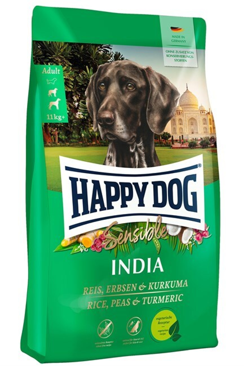 Happy Dog Sensible India (рис, горох и куркума)