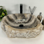 Раковина из оникса Erozy Grey EO-64435 52*44*15 0156