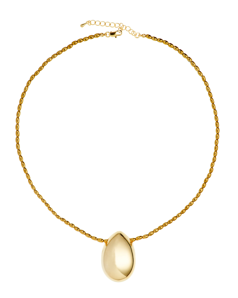 Подвеска крупный гладкий металл золото, металл цепочка