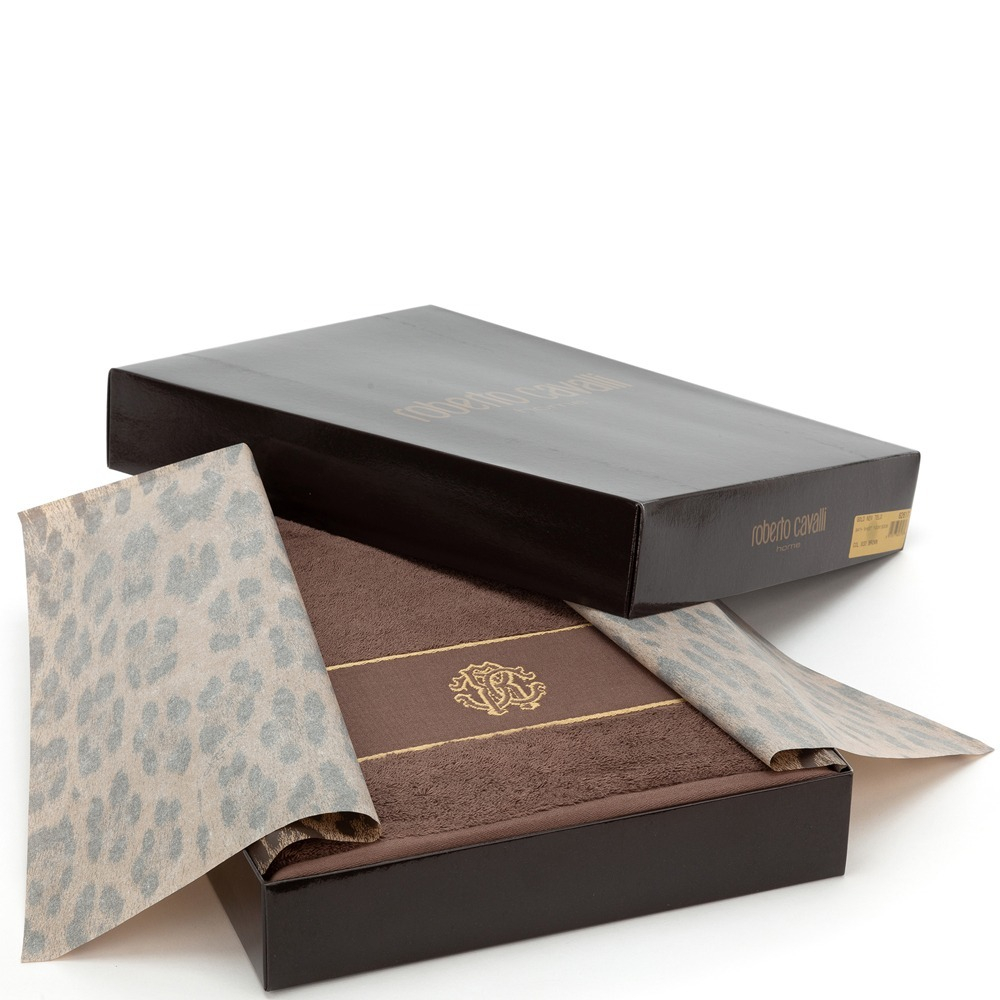 Набор полотенец 2шт Roberto Cavalli Gold New 833 caffe