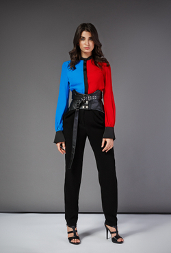 Брюки классические с защипами на талии 34-19 SS