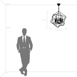 732267 Люстра GABBIA 6х40W E14 ЧЕРНЫЙ