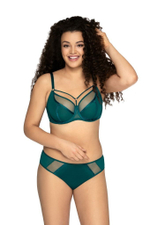 Трусики-бразилиана из эластичного трикотажного полотна с вставками из сетки (Размер: L) (Цвет: белый)