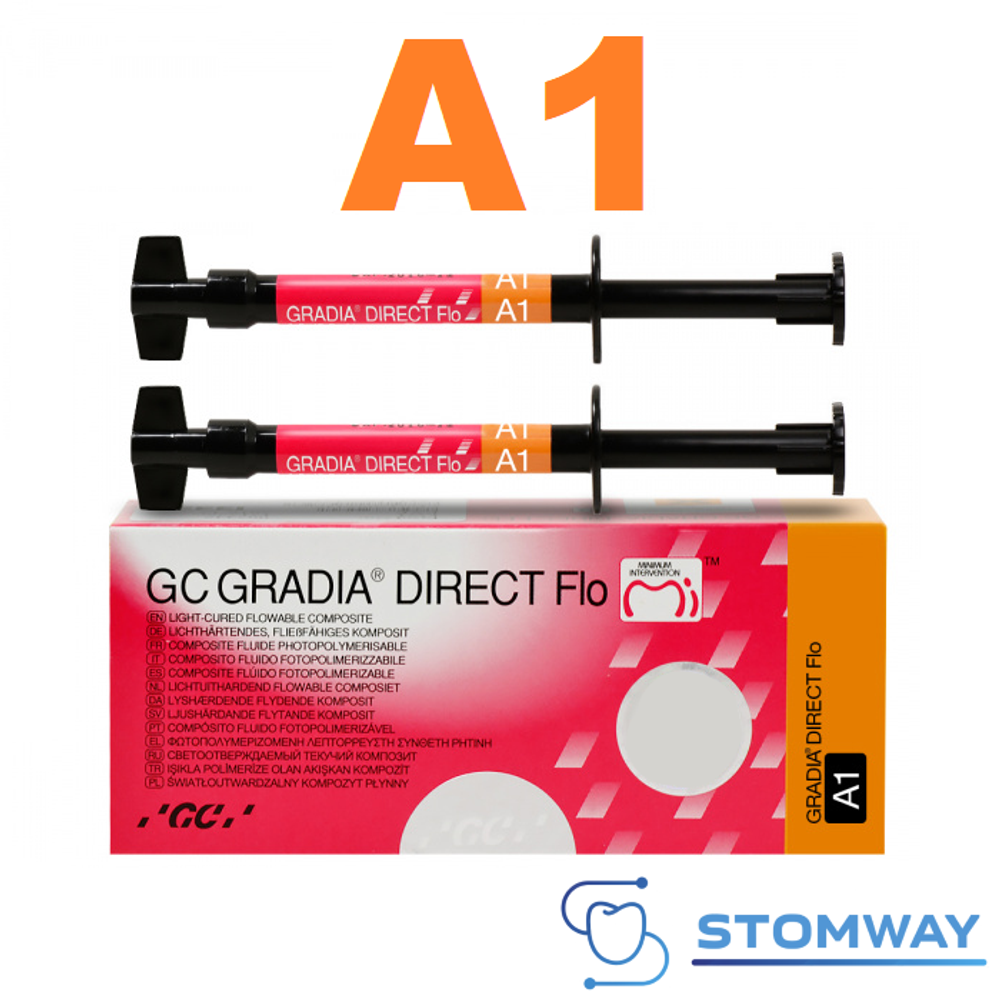 Gradia Direct Flo A1 (2x1,5гр.) Жидкотекучий Градиа Директ Фло А1, пломбировочный материал