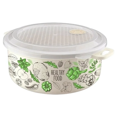 ЕМКОСТЬ ДЛЯ ХОЛ-КА И МИКРОВОЛНОВОЙ ПЕЧИ С ДЕКОРОМ 3,1Л (Бежевый)