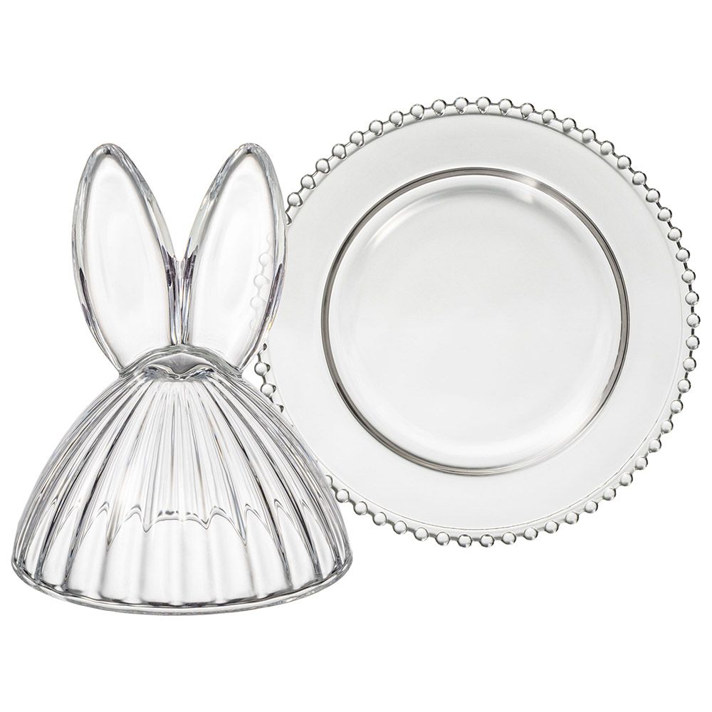 БЛЮДО СЕРВИРОВОЧНОЕ С КРЫШКОЙ "RABBIT FAMILY" 19,3*19,3*19 СМ