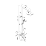 Душевая система 35к IDDIS ZDXSB3Fi06 "Zodiac X" лейка "Тропический душ" пов. излив ХРОМ