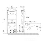 ПЭК Roca Victoria 893105010 подвесная чаша Rimless + инсталляция + Slim сиденье дюропласт, без панели смыва