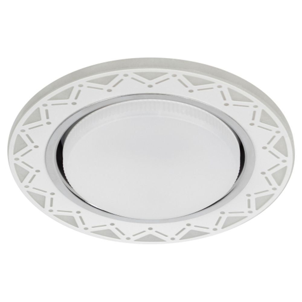 Светильник встраиваемый cо светодиодной подсветкой ЭРА DK LD27 WH/WH под лампу GX53 белый/белый