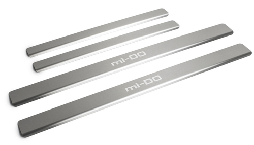 Накладки на пороги Rival для Datsun mi-DO 2015-н.в., нерж. сталь, с надписью, 4 шт., NP.8701.3