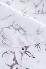 Комплект из муслина пеленка 110Х110 и салфетки 23х23 арт.КТ-М/зайчата Натали (Акция)