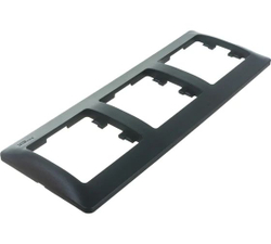 GLOSSA 3-постовая РАМКА, горизонтальная, АНТРАЦИТ GSL000703