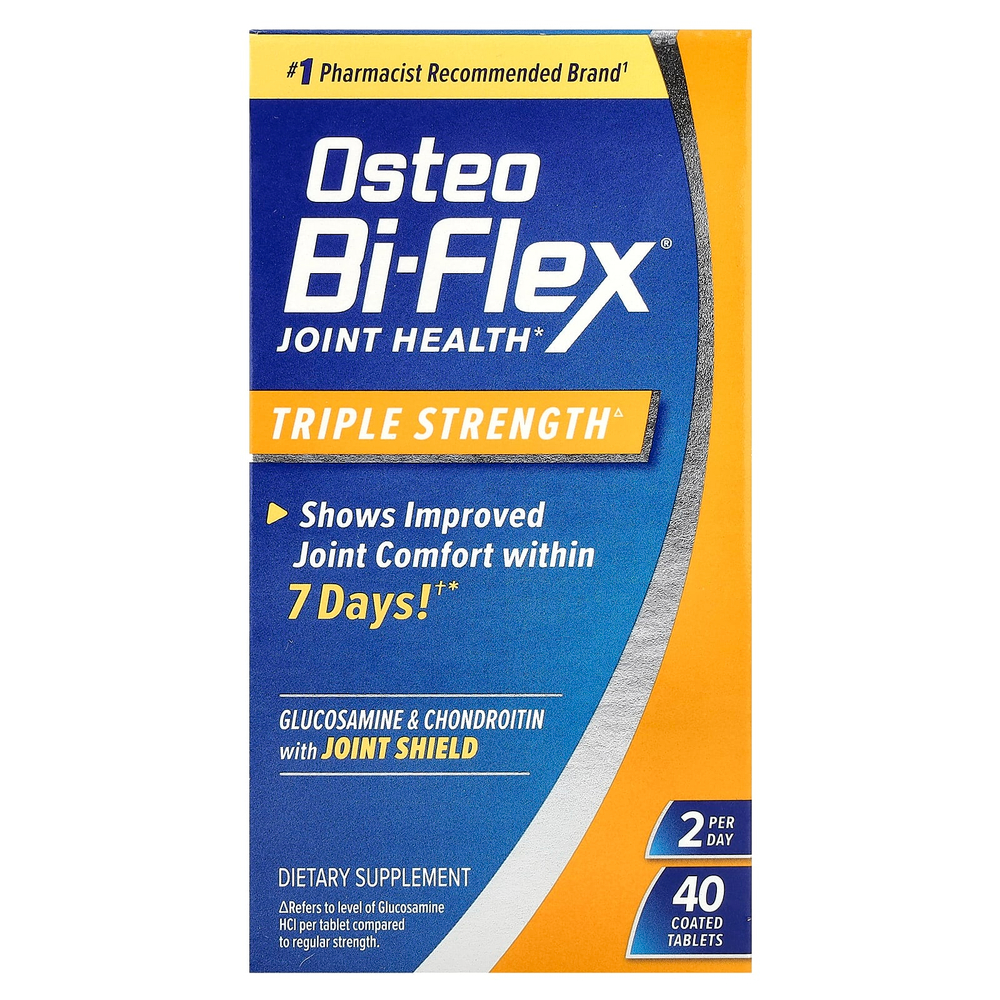 Osteo Bi-Flex, Здоровье суставов, тройная сила, 40 таблеток в оболочке