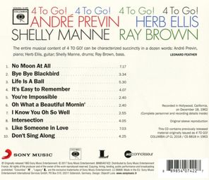 Andre Previn / 4 To Go! (CD)