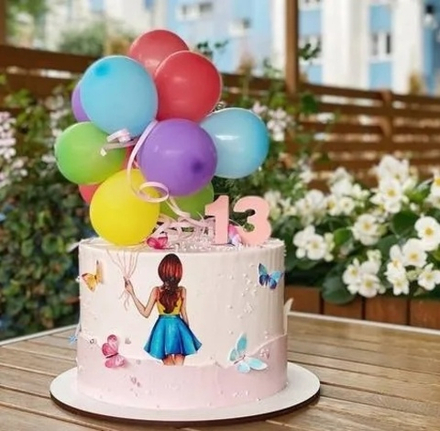 Воздушные шарики для торта цветные набор, 20 шт