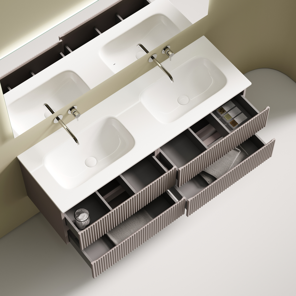 Тумба подвесная Sancos Snob R c двумя ящиками 690х445х500, Doha Soft, SNR70SM