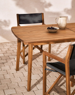 Thianna Раскладной уличный стол из массива акации 180 (240) x 90 см