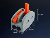 Соединительная клемма 2-проводная с рычагом 0.1-2.5мм2