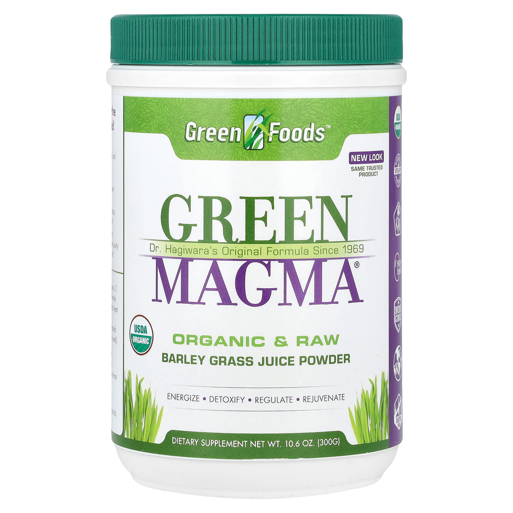 Green Foods, Green Magma, сок из зеленых побегов ячменя в порошке, 300 г (10,6 унции)