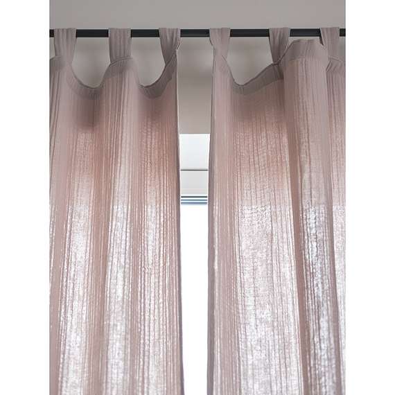 Штора из муслина бежево-серого цвета из коллекции essential, 150х290 см