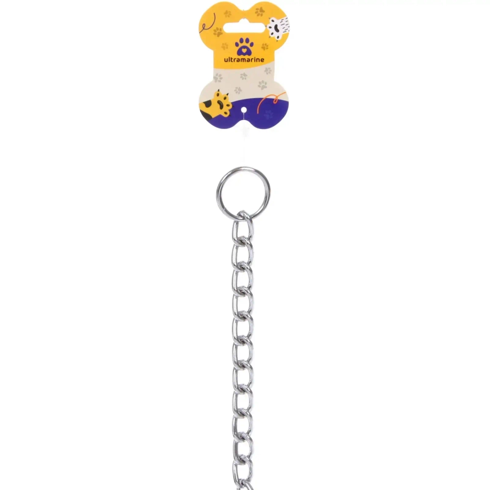 Цепь - удавка рывковая для корректировки поведения «Бро - это сила!», цвет серебро, 4,5мм/70см (лейбл)