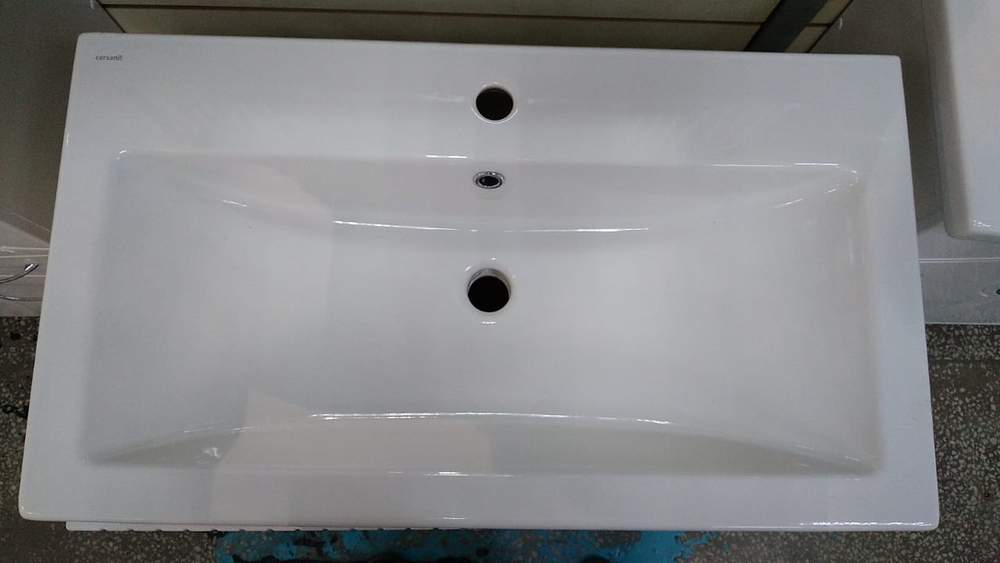 Комплект мебели для ванной комнаты Асти 80, зеркало шкаф с тумбой и раковиной Como