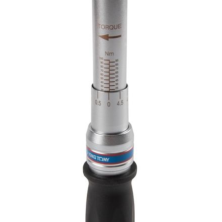 Цена на KING TONY (345201D11MR) Динамометрический ключ серии "FIT", 14х18 мм с набором рожковых насадок 13-30 мм, 20-100 Нм, кейс