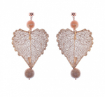 Серьги листья Ester Bijoux cottonwood F652C-R/34 BR