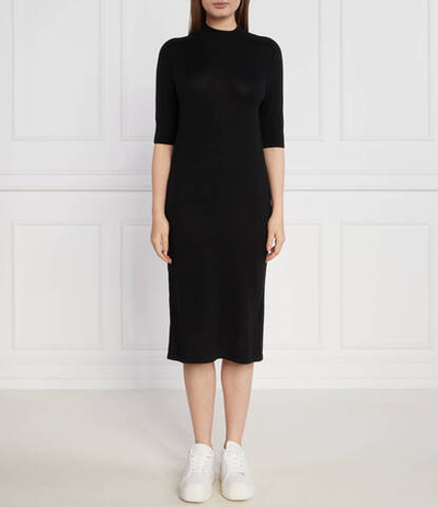 хлопковое платье extra fine 1/2 sleeve Calvin Klein - черный(K20K205751)
